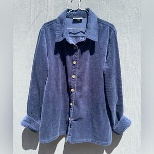 Northstyle Brand Women’s Navy Corduroy Button Up Jacket Size XL